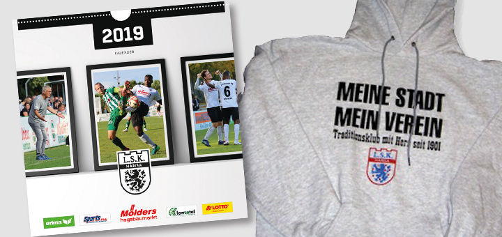 Read more about the article Hoodies, T-Shirts und Kalender ab sofort in der Geschäftsstelle erhältlich!