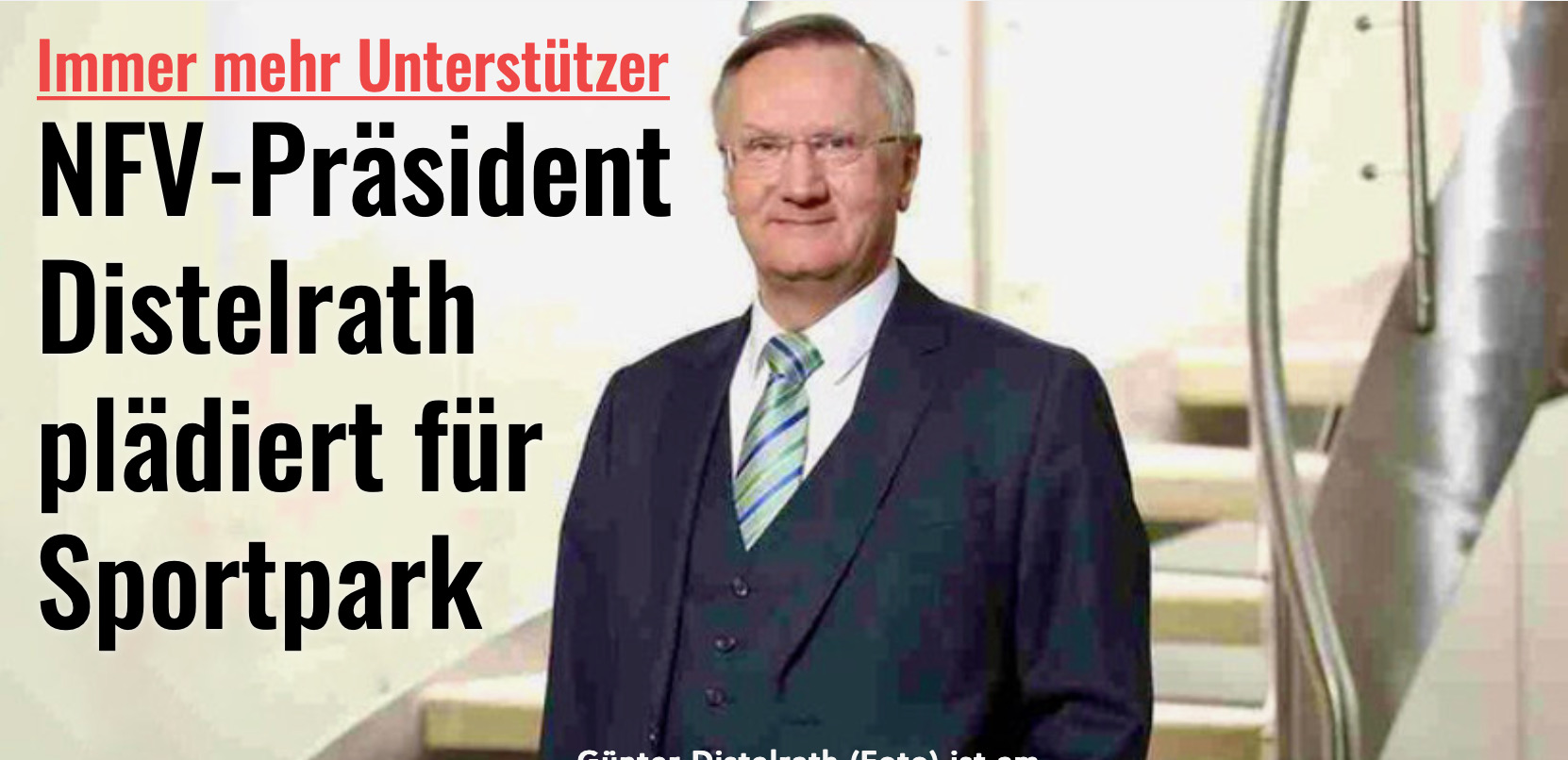 Read more about the article Immer mehr Unterstützer: NFV-Präsident Distelrath richtet Appell an Wendisch Evern