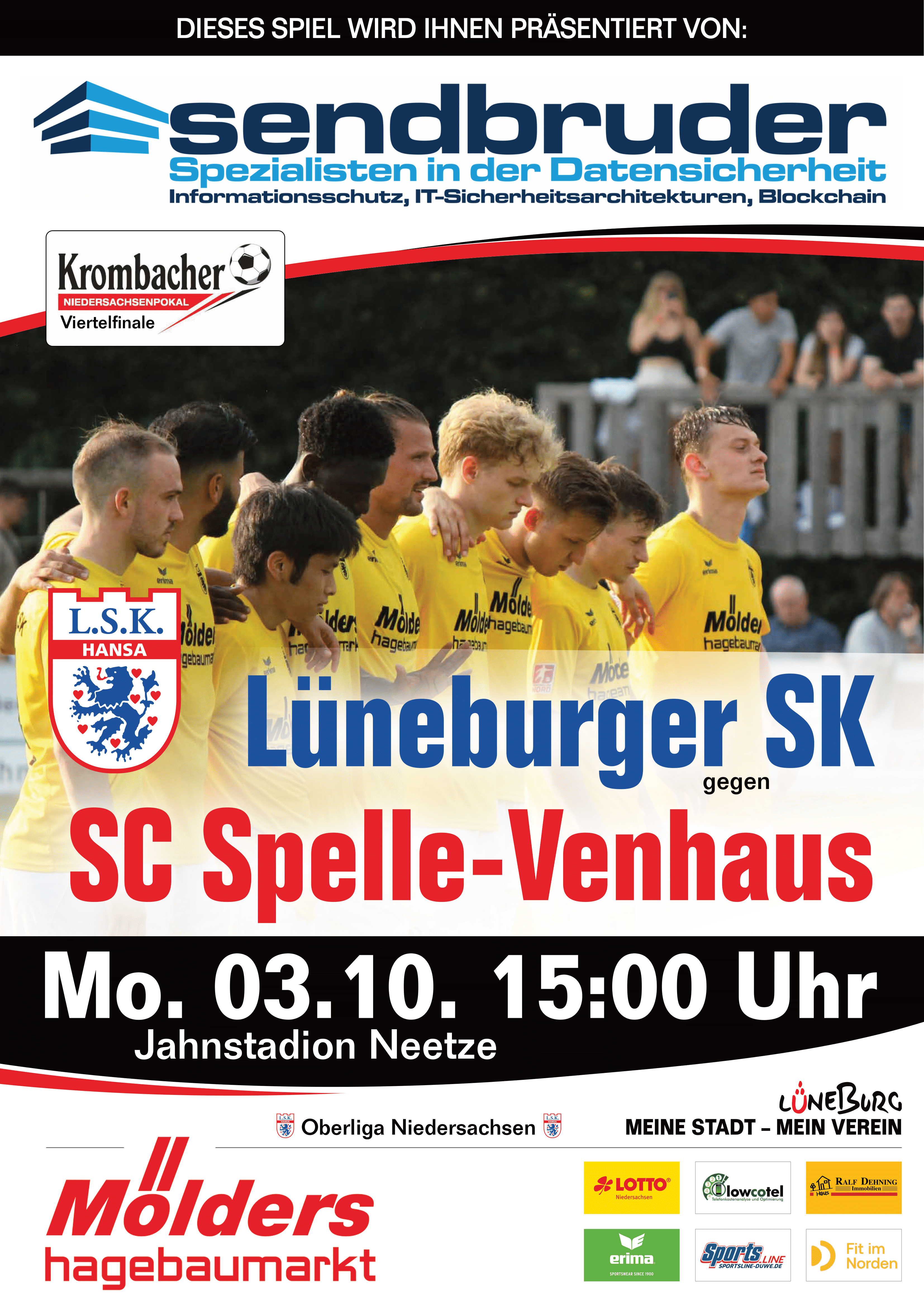 Read more about the article Viertelfinale im Krombacher Niedersachsen-Pokal gegen SC Spelle-Venhaus!