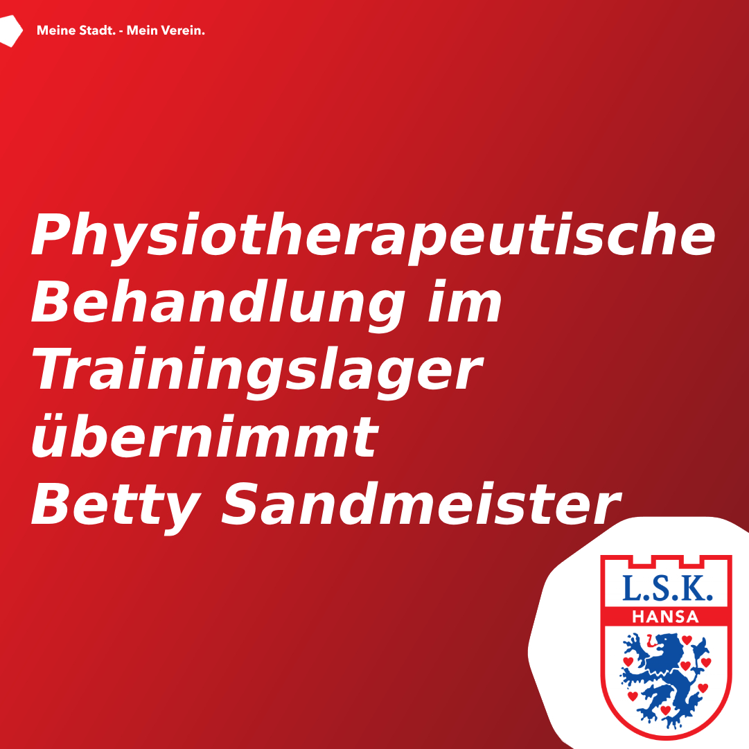 Read more about the article Physiotherapeutische Behandlung im Trainingslager übernimmt Betty Sandmeister